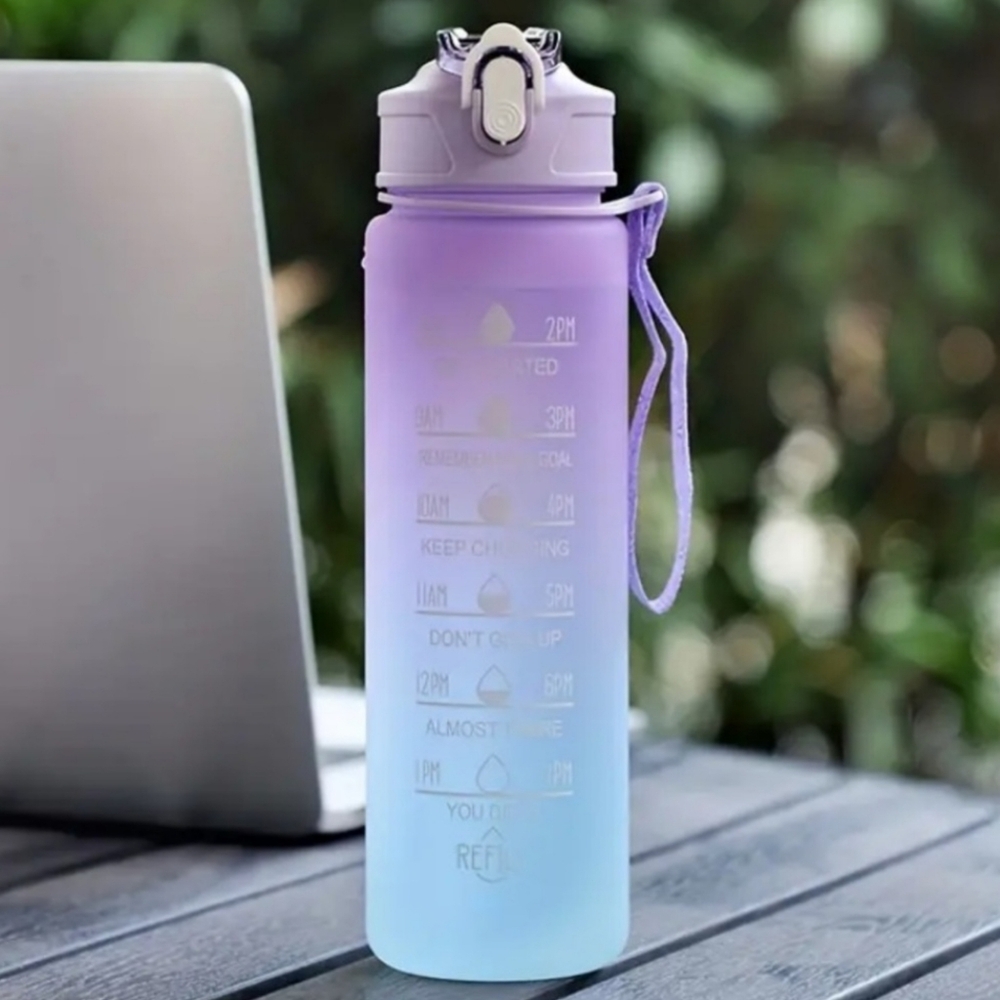 Inspirational Water Bottle NEW - PURPLE & BLUE OMBRE